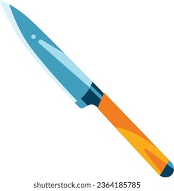 ilustración plana de cocina con cuchillo de chef