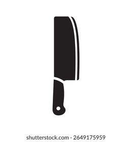 Chef ícone faca um utensílio de cozinha profissional para cortar a parte de comida de um conjunto de talheres para preparação culinária cozinhar e restaurante trabalho vetor ícone de glifo sólido