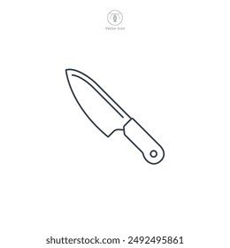 Chef Knife icon theme symbol vector illustration isolated on white background
