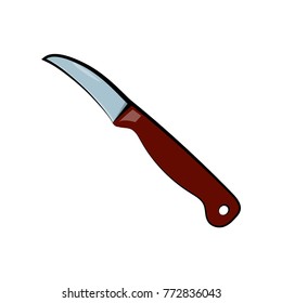 chef knife kitchen and cooking utensils vector illustration