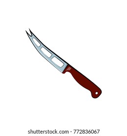 chef knife kitchen and cooking utensils vector illustration