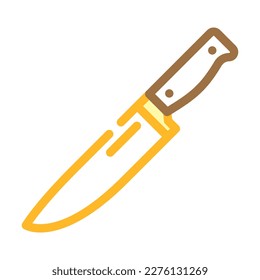 chef knife kitchen cookware color icon vector. chef knife kitchen cookware sign. isolated symbol illustration