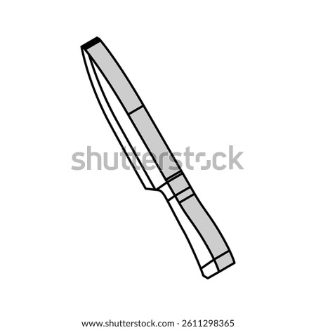 chef knife kitchen cookware isometric icon vector. chef knife kitchen cookware sign. isolated symbol illustration