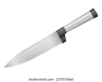 Chef knife on a white background. Vector illustration.