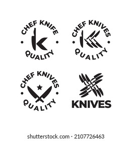Ilustración de vectores con el logotipo del restaurante Knife