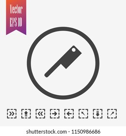 chef knife vector icon
