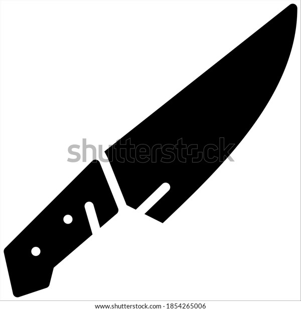 Vector De Stock Libre De Regalias Sobre Icono Solido Del Vector Del Cuchillo1854265006