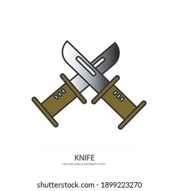 chef knife vector type icon