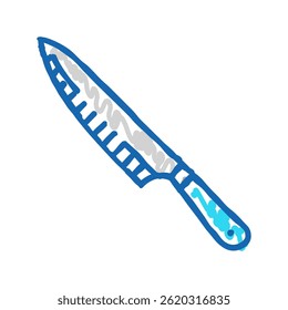 chef knives restaurant equipment doodle icon sketch vector. chef knives restaurant equipment sign. isolated symbol illustration