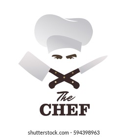 Chef and Knives set. Good for logo.