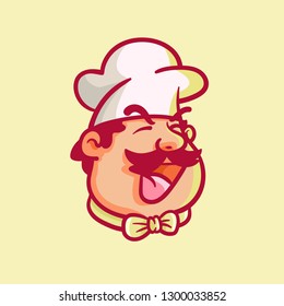 chef leader logo icon. character cooking chef