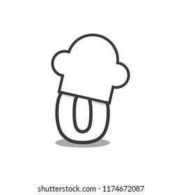 chef of letter o vector logo