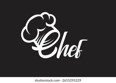 Chef lettering logo, chef logo design
