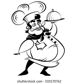Chef line drawing character