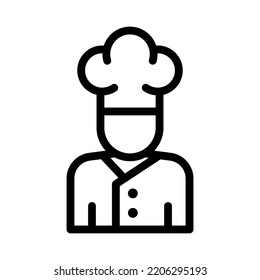 chef line icon illustration vector graphic