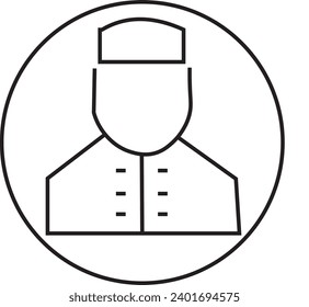 Chef Line Icon stock illustration
