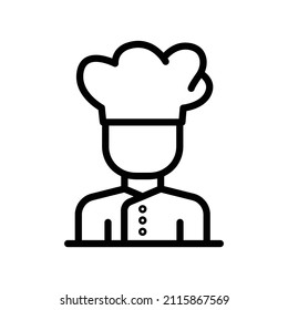 Chef line icon. Suitable for restaurant symbol. simple design editable. Design template vector