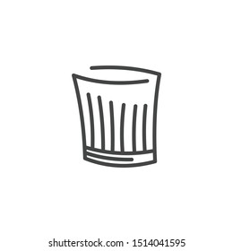 Chef line icon template color editable.Kitchen simple black icon. Chef symbol vector sign isolated on white background.