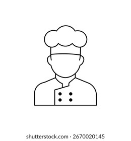 Chef line icon vector. cooker icon