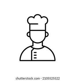 Chef Line Icon Vector Isolated On Stock Vector (Royalty Free ...