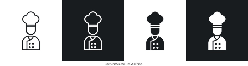 Chef linear icon set for app, and web design.