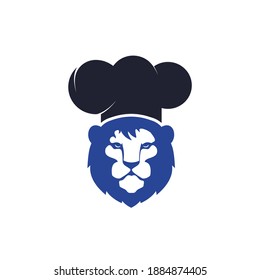 Chef lion vector logo design template. Food restaurant logo concept.	
