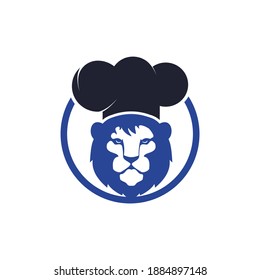 Chef Löwe Vektor Logo Design-Vorlage. Logo-Konzept für das Restaurant.	
