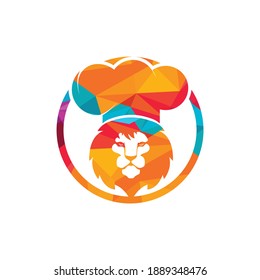 Chef lion vector logo design template. Food restaurant logo concept.	
