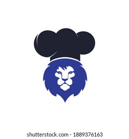 Chef lion vector logo design template. Food restaurant logo concept.	
