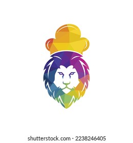 Chef lion vector logo design template. Food restaurant logo concept.	
