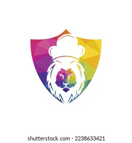 Chef lion vector logo design template. Food restaurant logo concept.	
