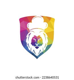 Chef lion vector logo design template. Food restaurant logo concept.	
