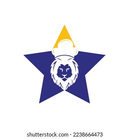 Chef lion vector logo design template. Food restaurant logo concept.	
