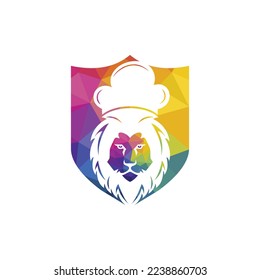 Chef lion vector logo design template. Food restaurant logo concept.	
