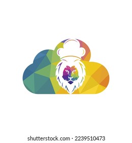 Chef lion vector logo design template. Food restaurant logo concept.	
