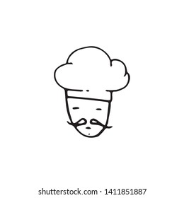 chef logo classical cook catering vector design
