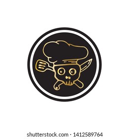 chef logo classical cook catering vector design
