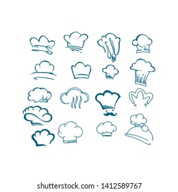 chef logo classical cook catering vector design
