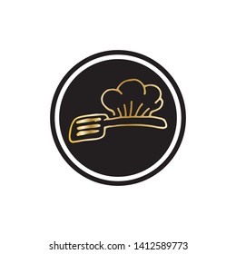 chef logo classical cook catering vector design
