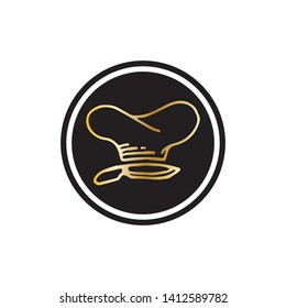 chef logo classical cook catering vector design
