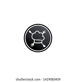 chef logo classical cook catering vector design
