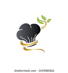 chef logo classical cook catering vector design
