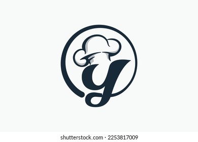 chef logo with a combination of letter y and chef hat for any business especially for restaurant, cafe, catering, etc.