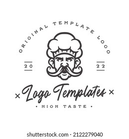 chef logo. cook logo template.