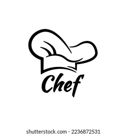 Chef logo cooking kitchen icon vector, chef hat icon logo