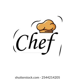 chef logo design color and cutline style