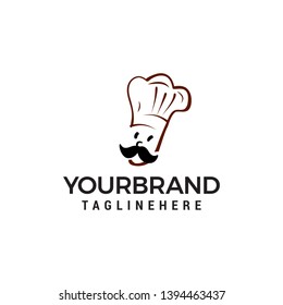 chef logo design concept template vector