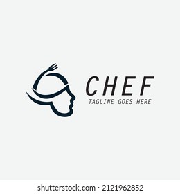 Chef logo design concept. Vector illustration
