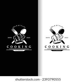 Chef Logo Design Cooking Inspiration And Chef Hat With Simple Lines For Restaurant Business Brands