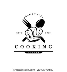 Chef Logo Design Cooking Inspiration And Chef Hat With Simple Lines For Restaurant Business Brands